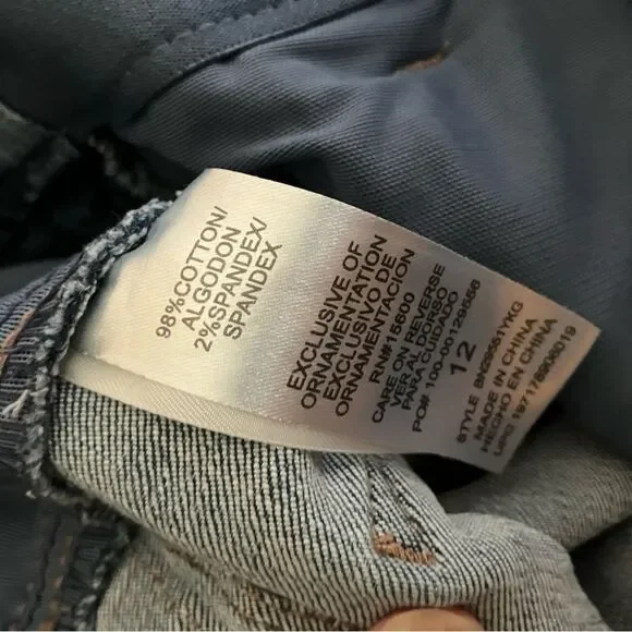 Democracy "Ab" Technology High Rise Jeans with Frayed Hem Size 12 - Picture 9 of 9